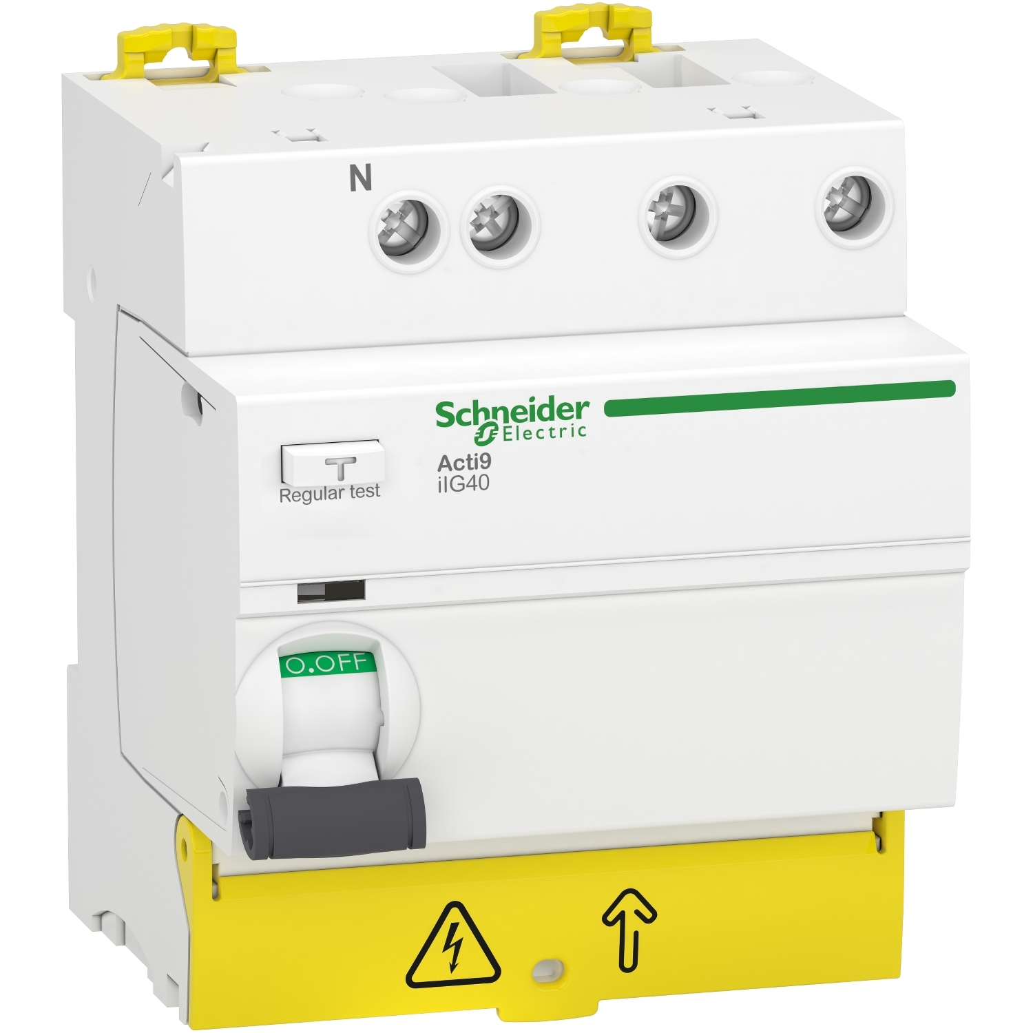 Schneider - Interrupteur différentiel 40A tête de groupe Acti9 - 3P+N - Type AC - 30 mA - Réf : A9R67740